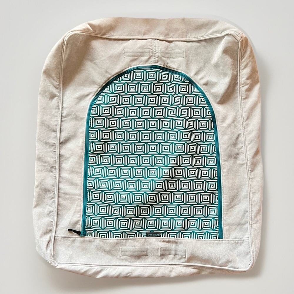 Lovesac Sactional STANDARD SEAT Cover Sky Gray Corded Velvet *IMPERFECTIONS*